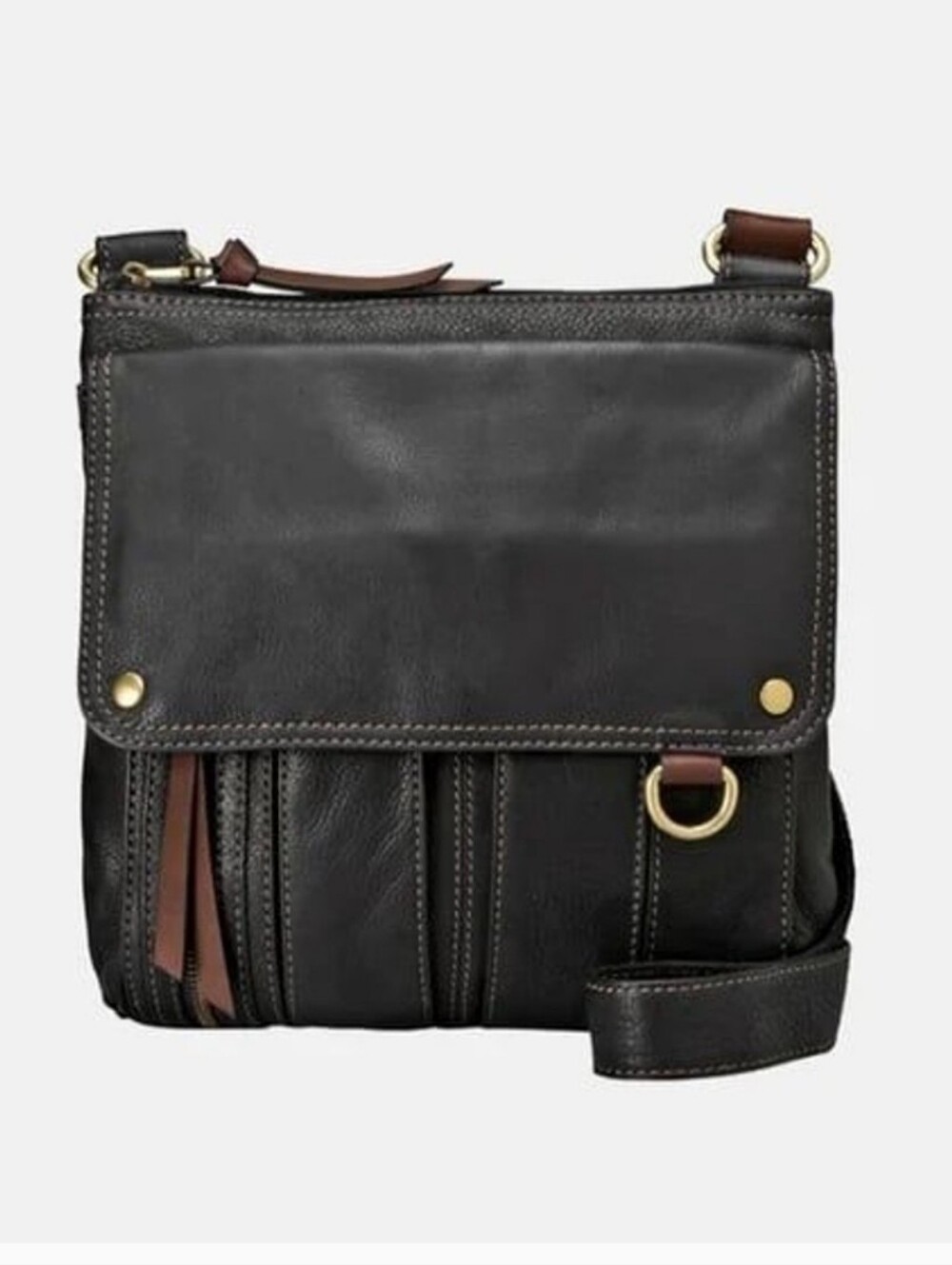 Fossil Morgan Vintage Traveler Leather Crossbody Bag